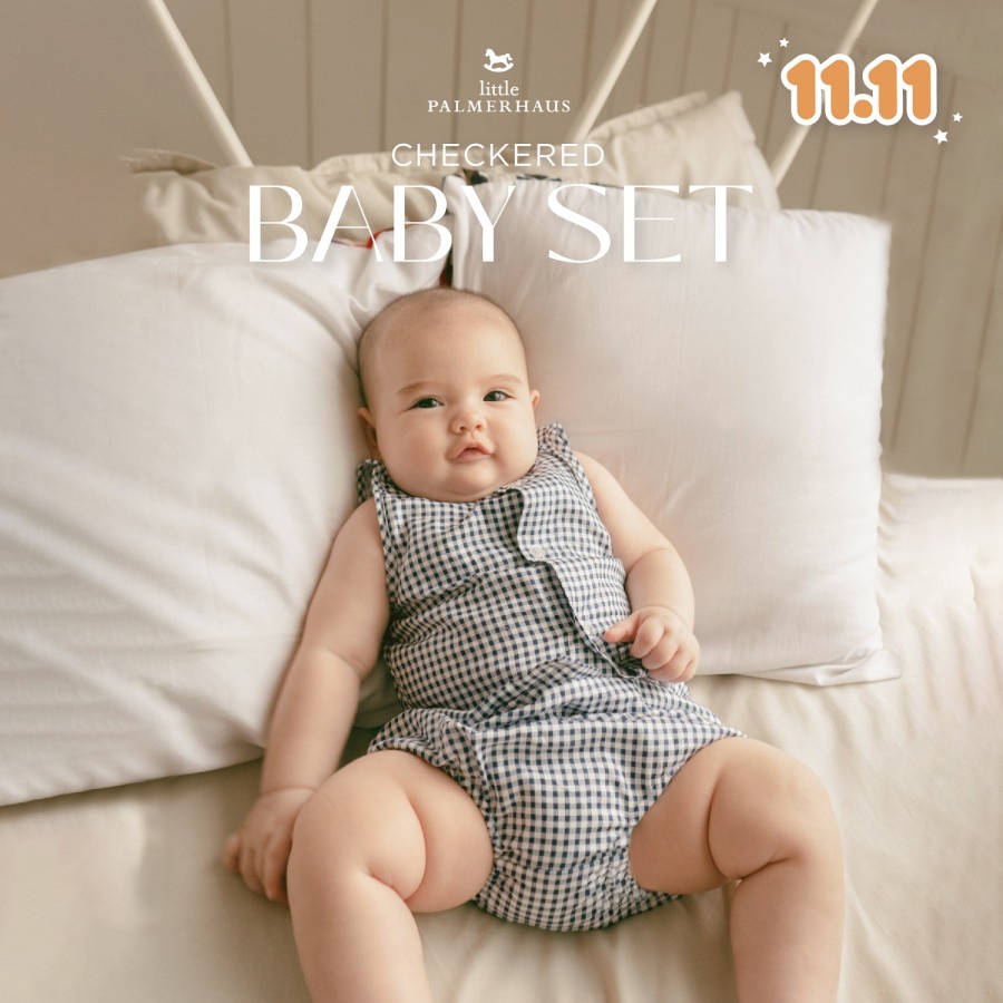 Little Palmerhaus - Checkered Set Baby (Romper/Jumper Bayi)