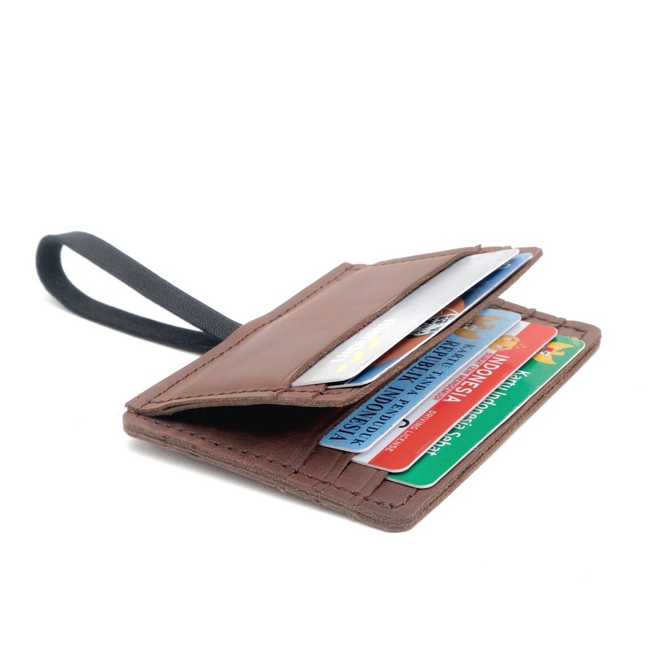 Dompet Kartu Wanita Pria Masuk uang Atm Bahan Kulit Card Holder Slim Tipis Mini