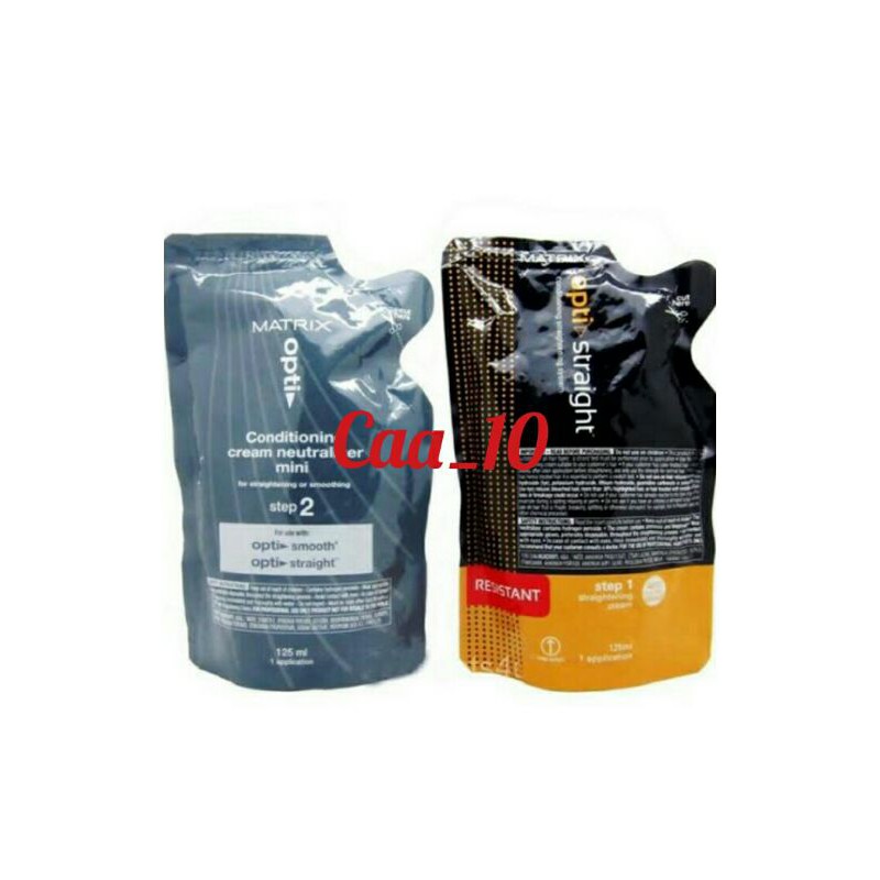 MATRIX Opti straight sachet 125mlx2/Smoothing/Pelurus Rambut/Resistant/Normal