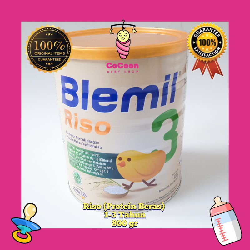 Susu Alergi Sapi Blemil Riso 3 800g 800 g 1-3 Tahun Susu Protein Beras