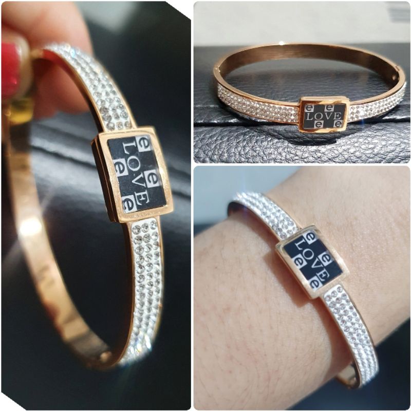 Gelang titanium Asli Stainless Steel ori anti karat Premium anti karat