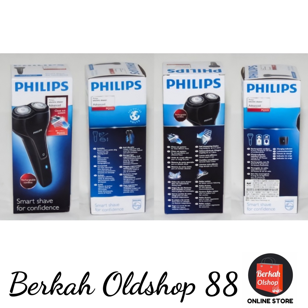 Berkah Oldshop 88 - Philips PQ222 Electric Shaver With Usb Charging / Alat Cukur Jenggot Philips PQ 222