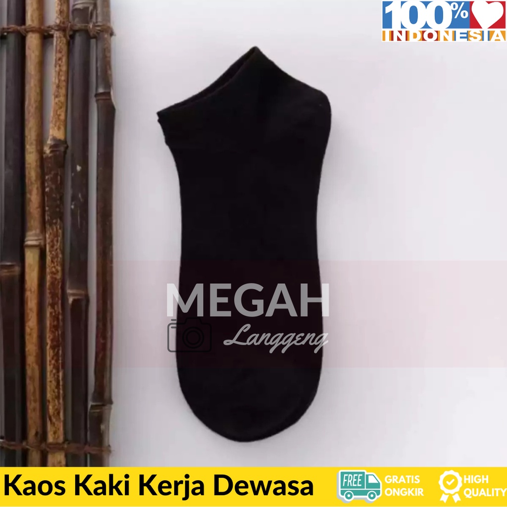 kaos kaki Sekolah pendek sport hitam polos unisex - kaus kaki pendek pria/wanita kaus kaki polos warna hitam -kaus kaki pendek wanita kaus kaki polos laki laki - kaos kaki kerja pria hitam polos semata kaki - Megah Langgeng Store