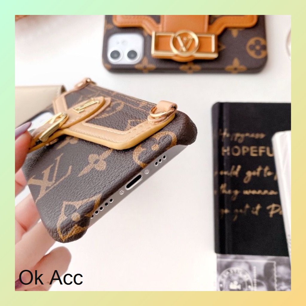 Mini Tas Case HP tas dompet lucu warna LV casing pinggang bahu Iphone 6+ 6s+ 6sPlus 7+ 8+ 7plus 8plus plus X Xs Xr 11 12 13 Pro Max FH33