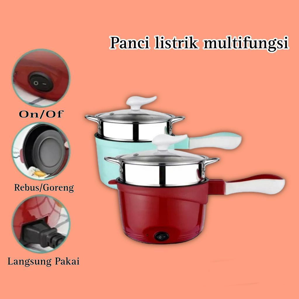 Multifungsi electric fry pan / Panci Listrik lapisan keramik 18cm