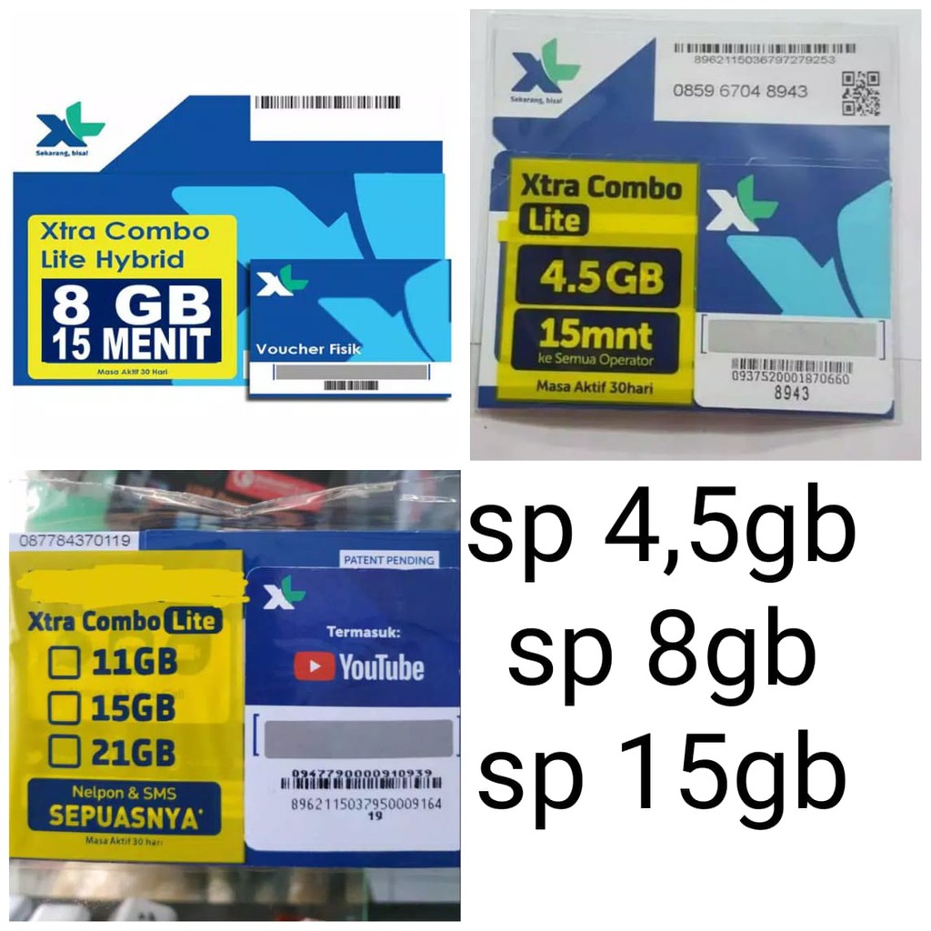SP XL XTRA COMBO LITE 4,5GB 8GB 15GB 21GB