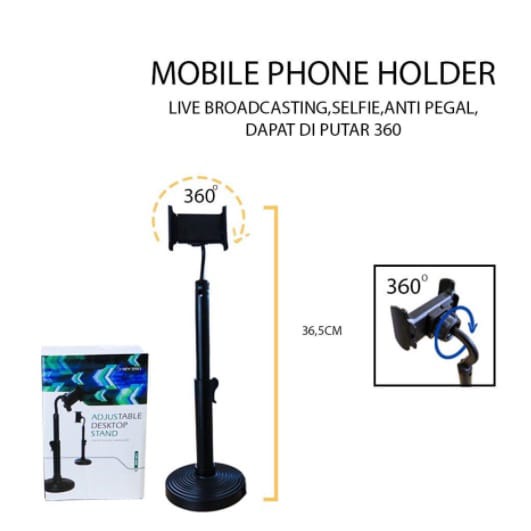 COD Stand Holder HP Handphone Penyangga Broadcasting Putar 360 Desktop