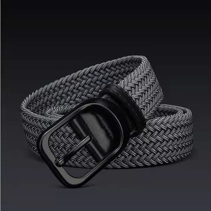 Sabuk pria karet anyam elastis,Classic Woven Stretch Belt BGS-PD050094