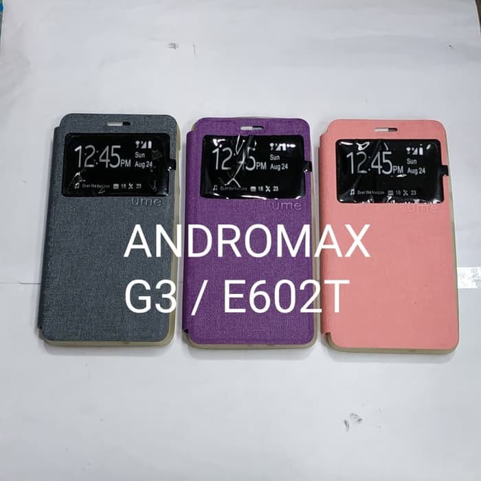 ANDROMAX G3 / E602T sarung flip cover ume/ sarung model buku MANTUL