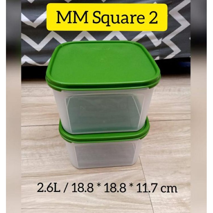 MM Square//Large Tropical Fiesta Tropikal Fiesta//1,8 L 1.8 Liter//Toples Makanan//Tempat Penyimpana