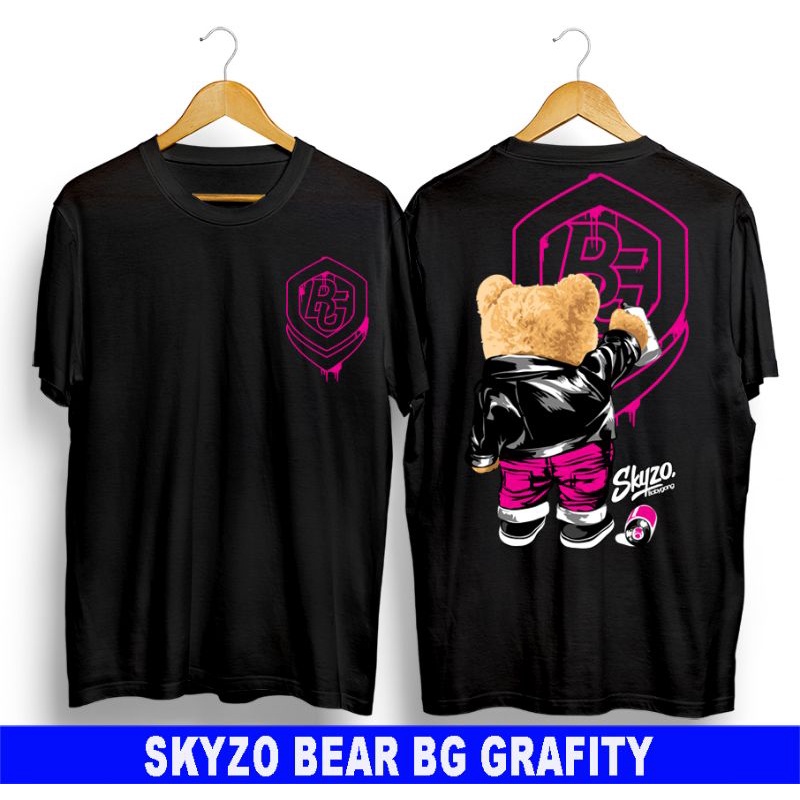 t-shirt baju distro original terbaru kaos skyzo bear babygang grafity/kaos original skyzo babygang/k