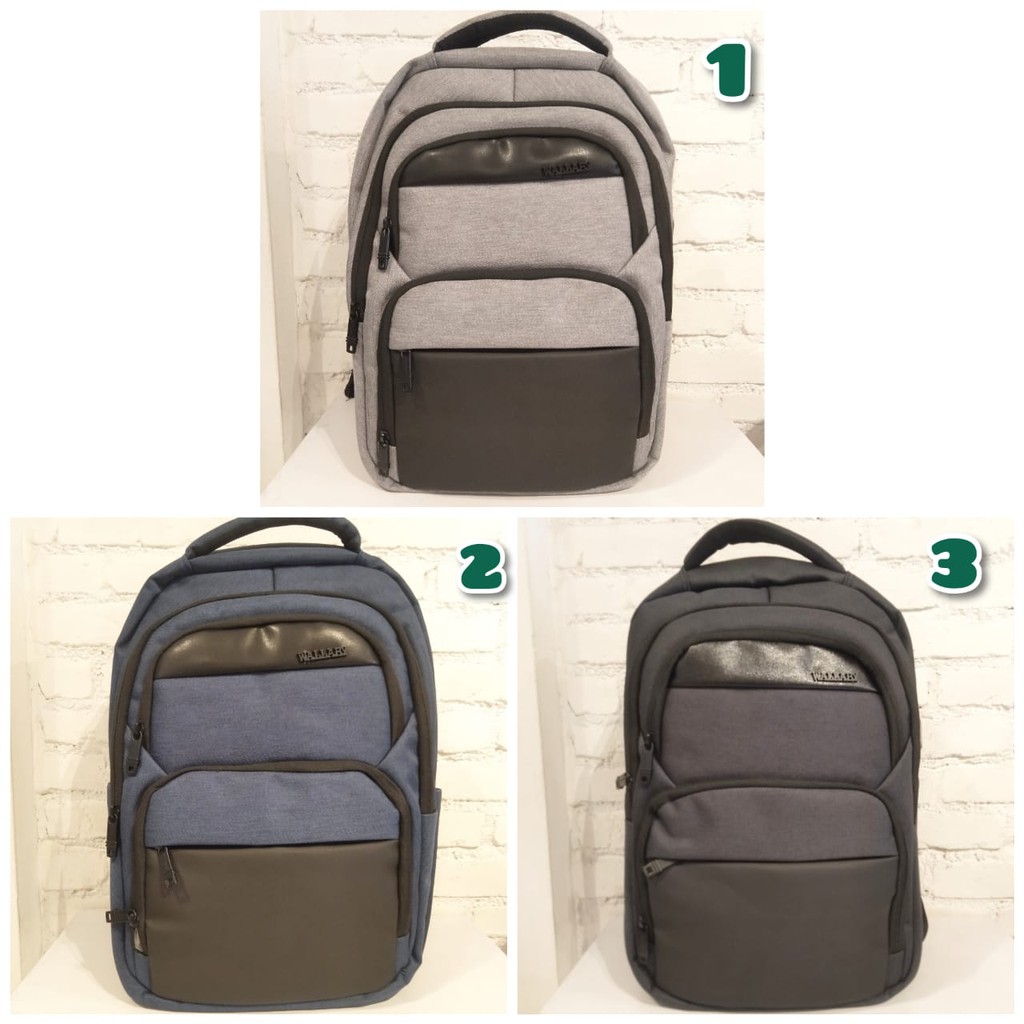 Tas ransel kerja / sekolah kanvas  pria / wanita wallaby 91801