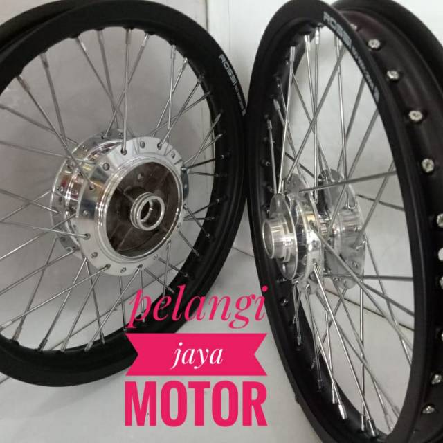 Sepaket Velg Rossi Original  - Mega Pro - Tiger lama - GL pro -  Uk 160 - 185 Ring17 Paket Velg Trom