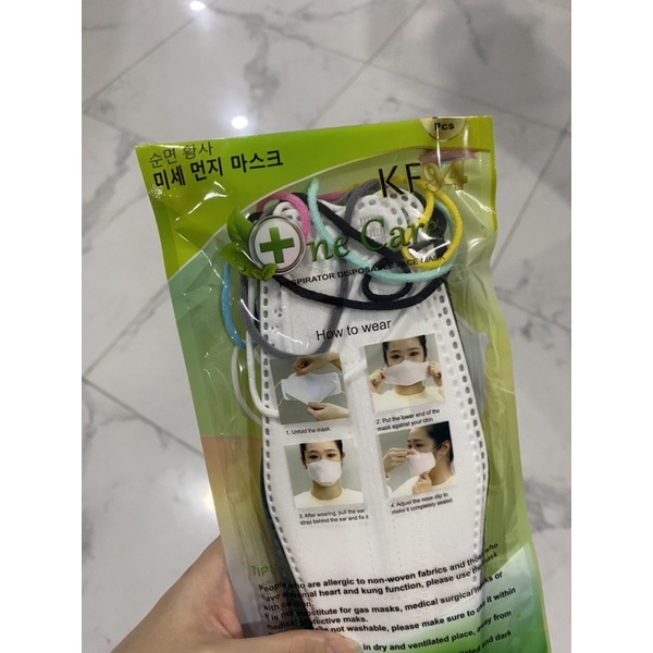 Masker KF94 OneCare DEWASA Embos isi 10pcs Saset One Care Hygienic Ziplock