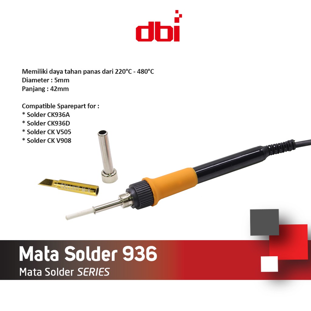 Mata Solder - Solder TIP 936 Emas model Pisau / Miring type T-K LEAD FREE CELLKIT