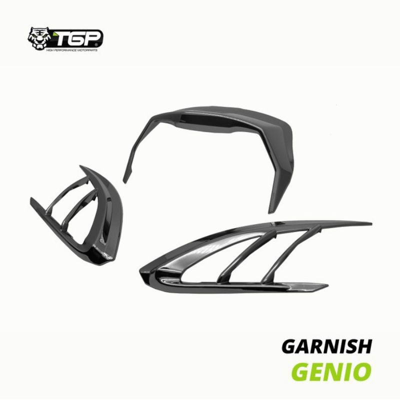 TGP Garnish Lampu Depan Honda Genio - Bahan Berkualitas - Black Chrom