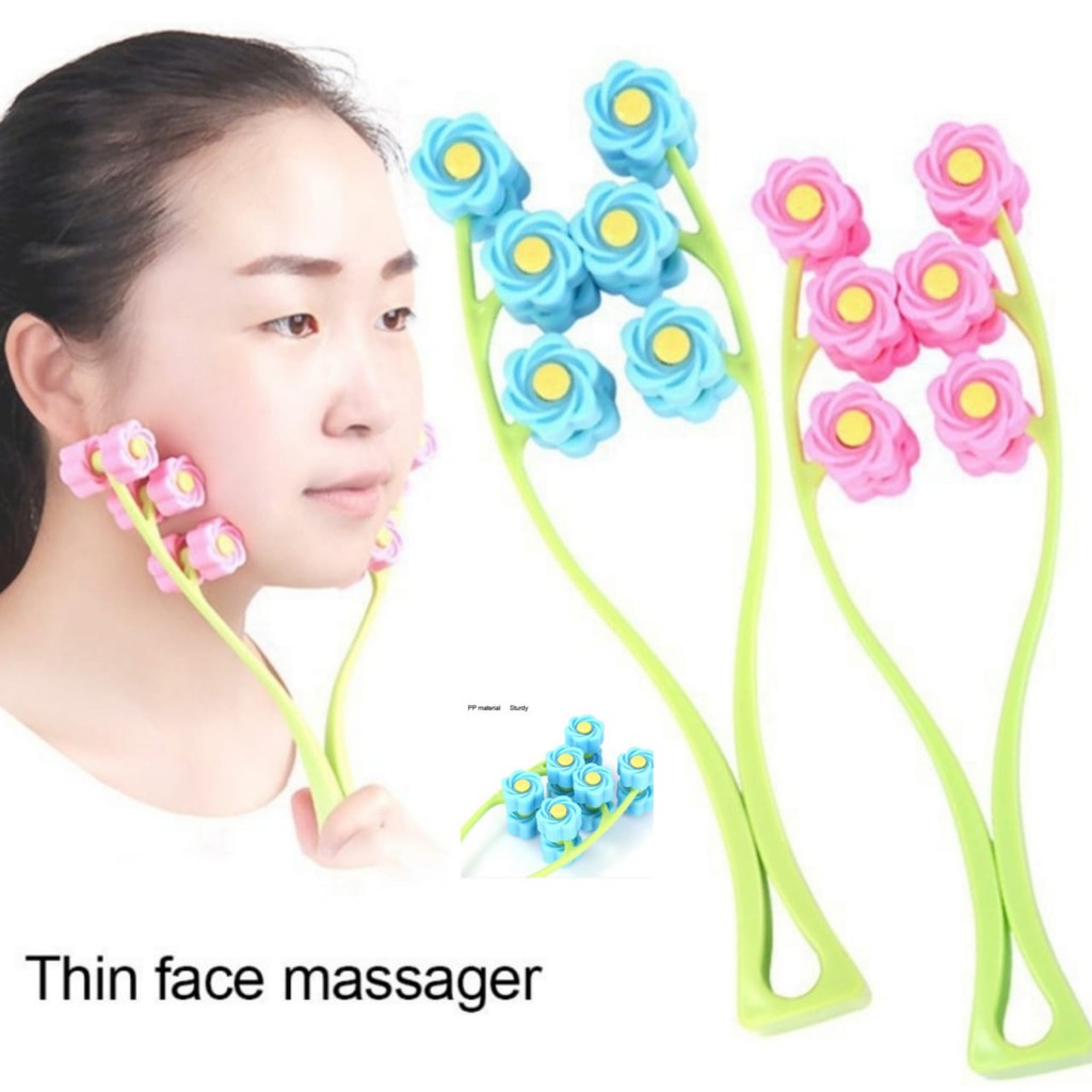 ALAT PIJAT WAJAH BUNGA PENIRUS WAJAH LA110RD LIFT FACIAL ROLLER SLIMMING MASSAGER FACE DOUBLE CHIN KUALITAS PREMIUM