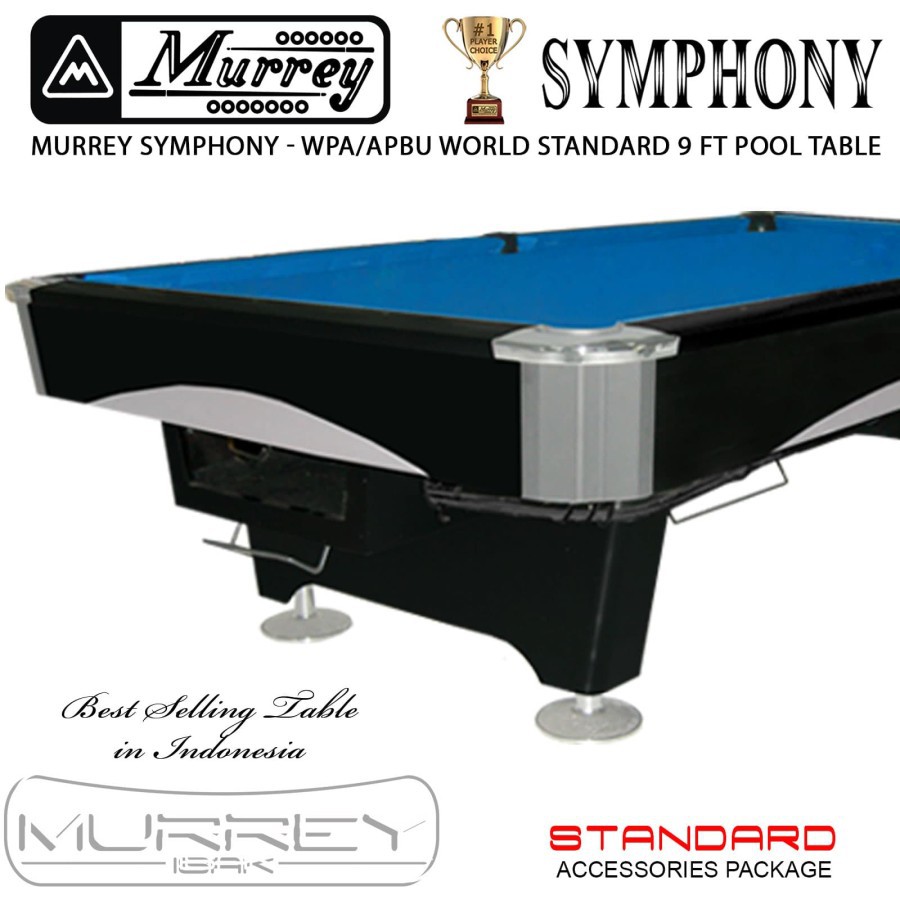Murrey Symphony 9 ft Pool Table - Meja Billiard Biliar 9 feet