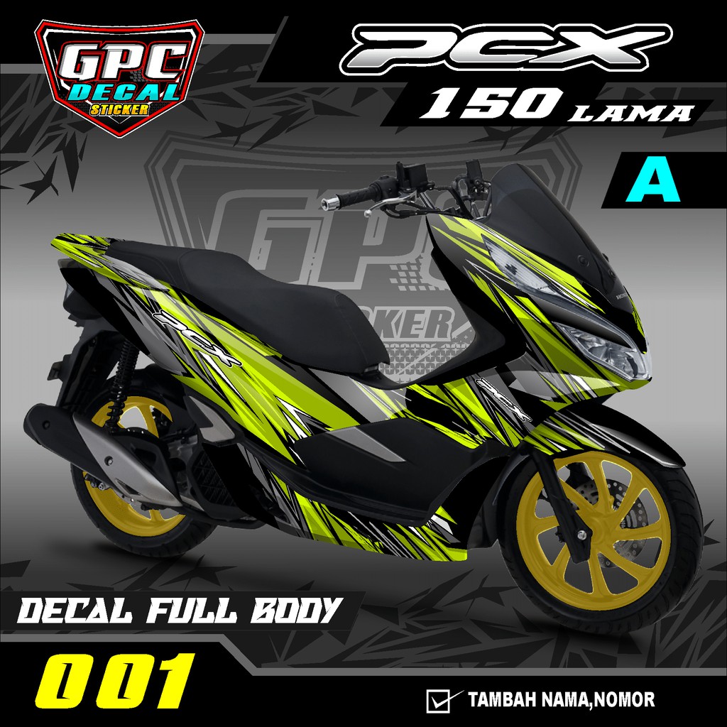 Decal Sticker Fullbody PCX 150 Old/Lama 001- Dekal PCX 150 Desain Minimalis GPC