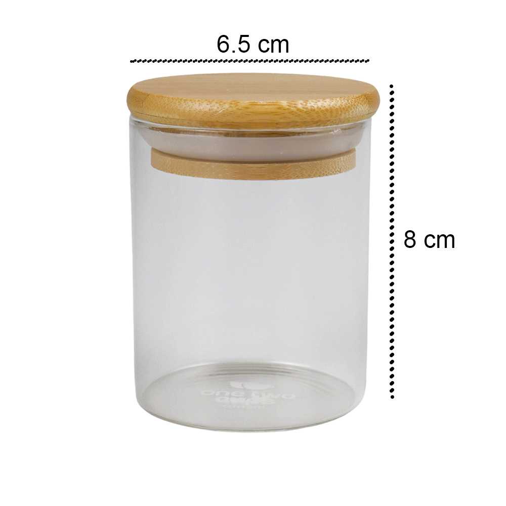 Toples Kaca Penyimpanan Makanan Borosilicate Glass Storage Jar 250ml - GH1270 - 7RHZSLTP Transparent