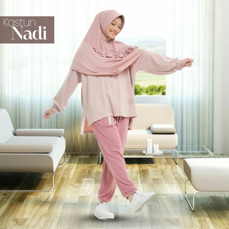 Kastun Nadi Rabbani - Atasan Rabbani - Baju Olahraga Rabbani - Baju Kaos Rabbani Wanita - Kaos Overs
