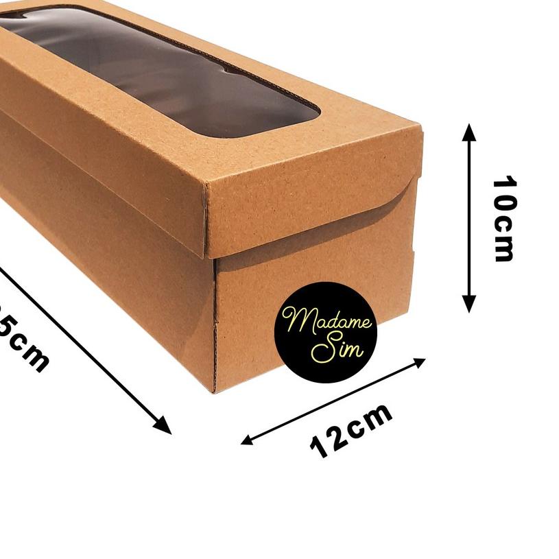 

KOTAK KUE - CAKE BOX - DUS BOLU 35 x 12 x 10 CM - JENDELA (ISI 10 PCS)