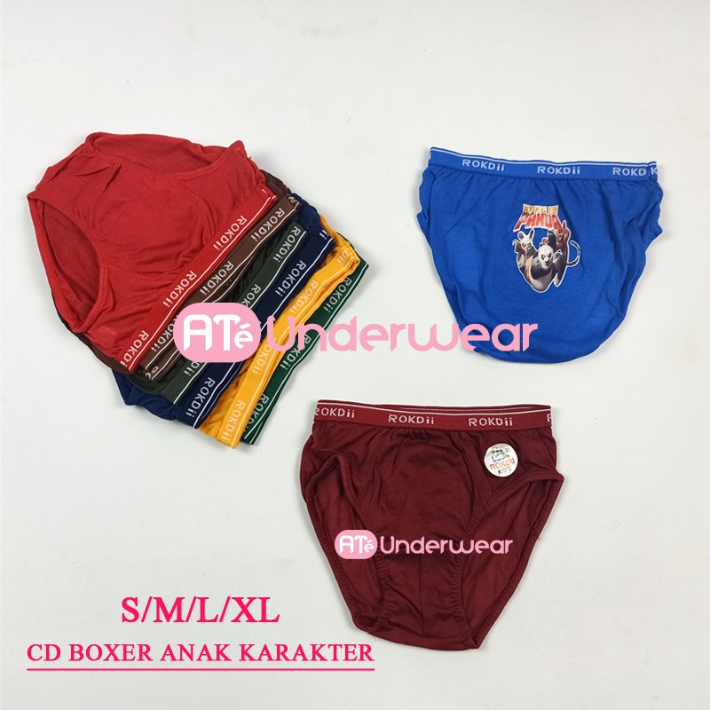 AT11-ECER Celana dalam anak Boxer Rokdii/celana dalam karakter