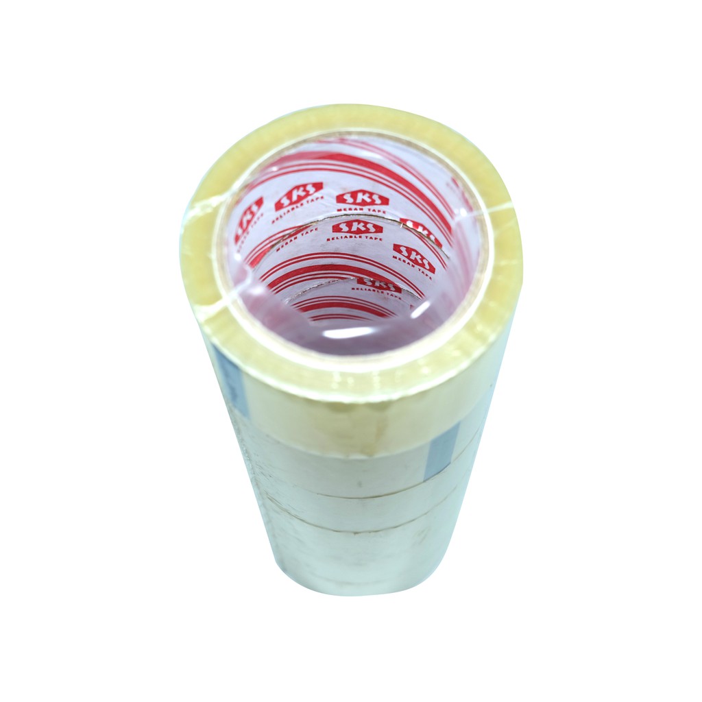 SKS Tape/Lakban Bening (1 Roll/ 6 Pcs)