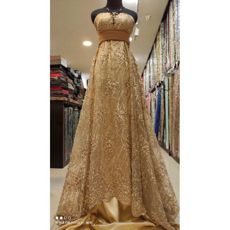 Bahan Lace Brokat Kebaya Dress Akar