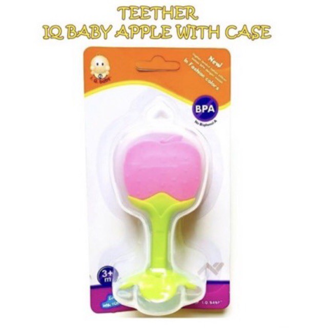 IQ Baby Apple Teether With Case - Mainan Gigitan Bayi Apel Pakai Kotak