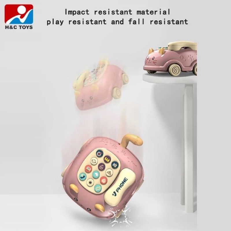 baby pull telephone toys mainan telepon bayi