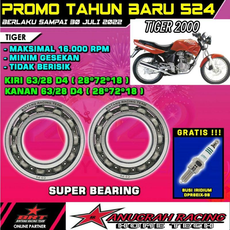 BRT 1 SET FREE BUSI BEARING / KLAHER 63/28 D4 TIGER 2000 C3 BONUS BUSI IRIDIUM DPR8 KRUG AS BANDUL