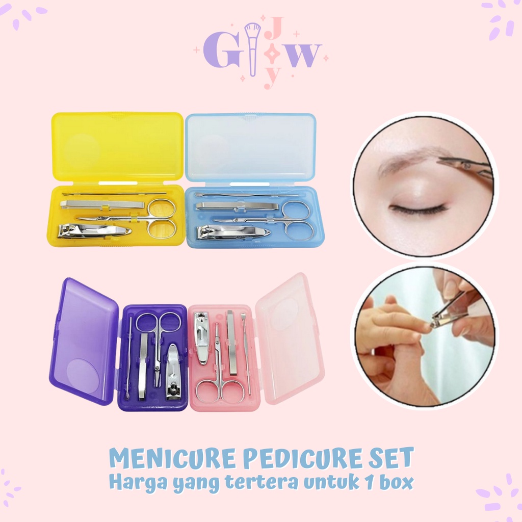 A116 MENICURE PEDICURE SET 4in1 alat kecantikan salon meni pedi kaki tangan jari kuku murah warna pastel mesin perawatan tubuh badan perempuan wanita tangan treatment nail art gunting kuku kikir kotoran souvenir wedding pernikahan korek kuping bulu