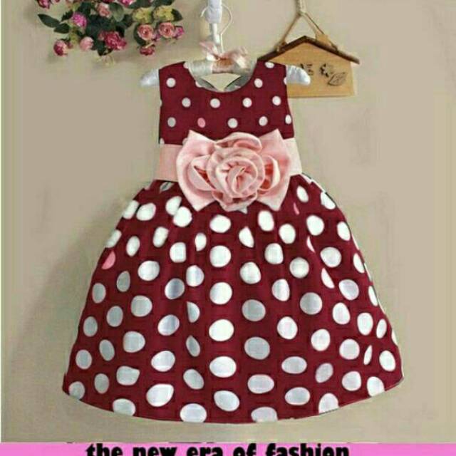 Dress Ursula / dress anak cewek bagus murah / dress anak motif polkadot