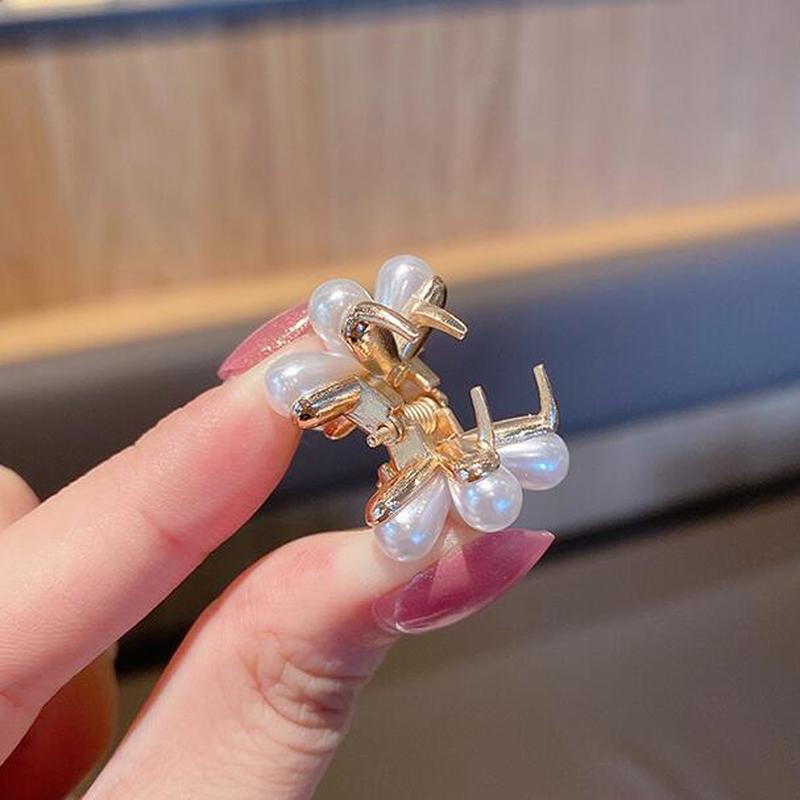 Magic789 Small Wintersweet Pearl Hairpin Women Girls Hair Clips for Wedding Bride Engagement Bobby Pin