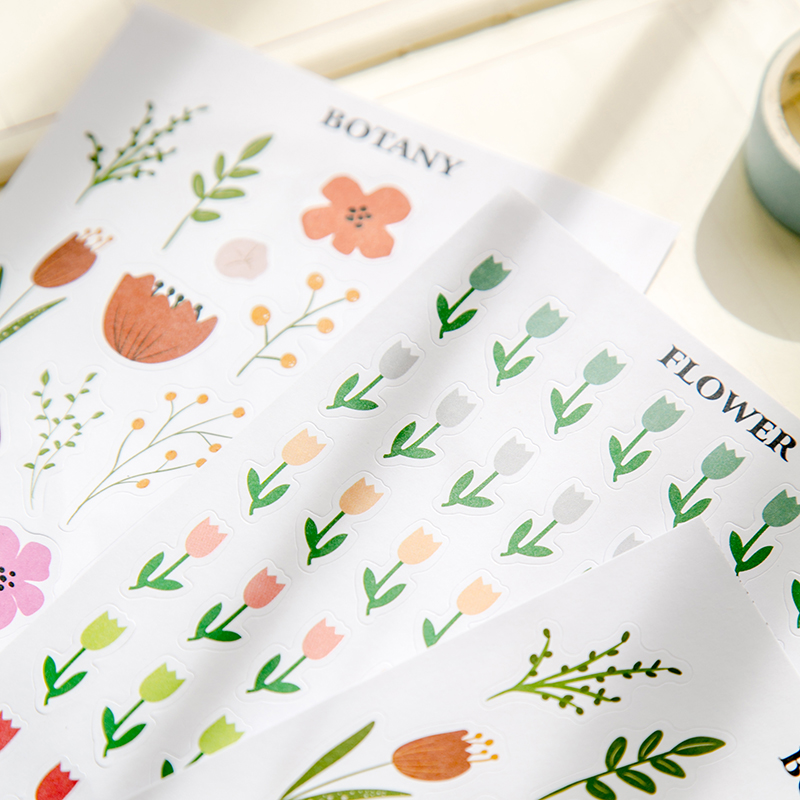 imoda 1lembar Stiker Berwarna-warni Lucu Diary Jurnal Alat Tulis Serpihan Scrapbooking DIY Dekorasi-8