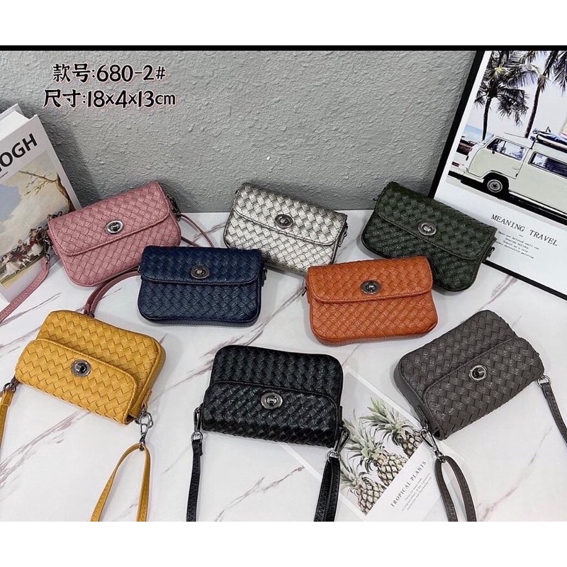 Bottega kotak,Sling bag,Dompet Slendang