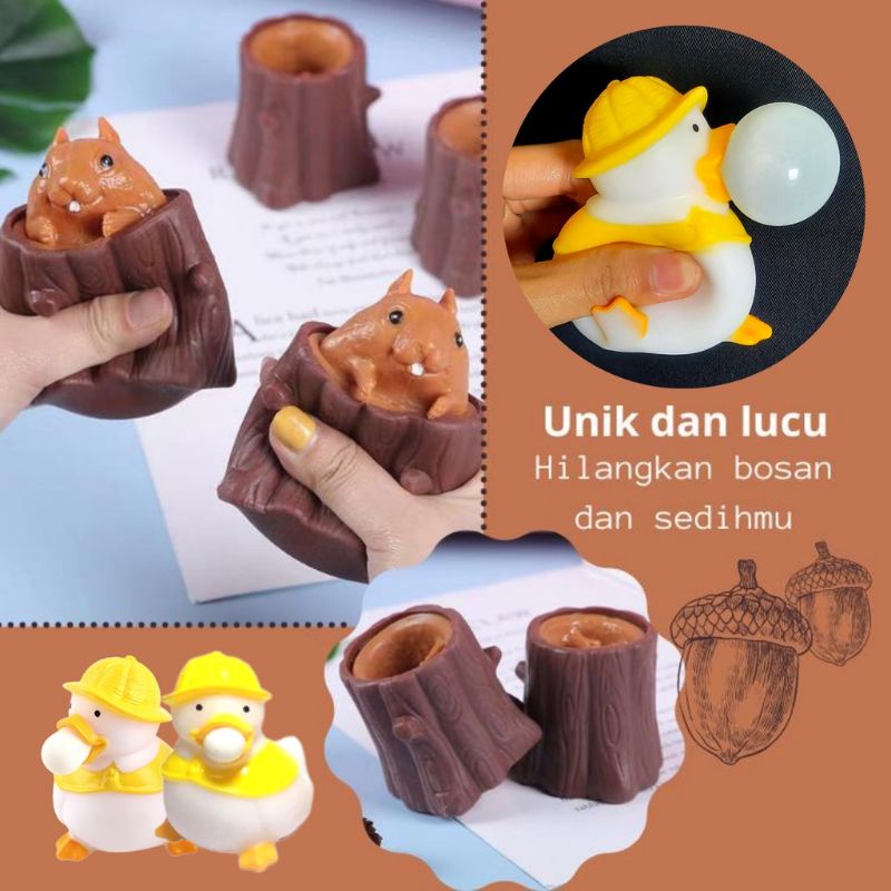 Mainan Spit Bubble Pop It Squishy Karakter Karet Silikon / Mainan Karakte