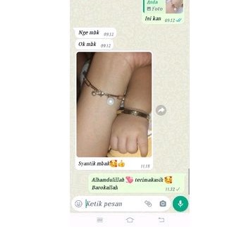 Gelang osrot Bayi Permata Sepuh Kuat lapis Emas 18karat