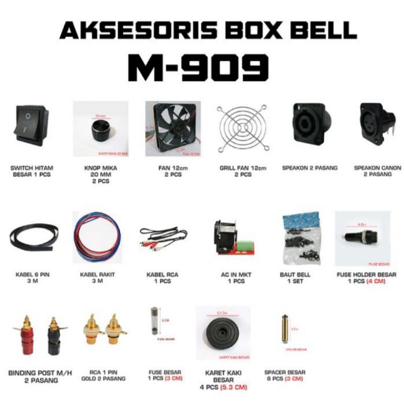 AKSESORIS BOX BELL M 909