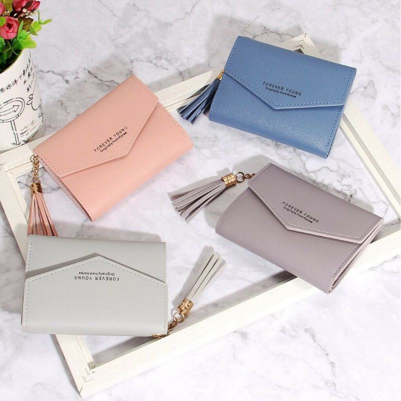 Dompet Wanita Mini Impor Korea Dompet Lipat Kecil Rumba Dompet Kartu Murah