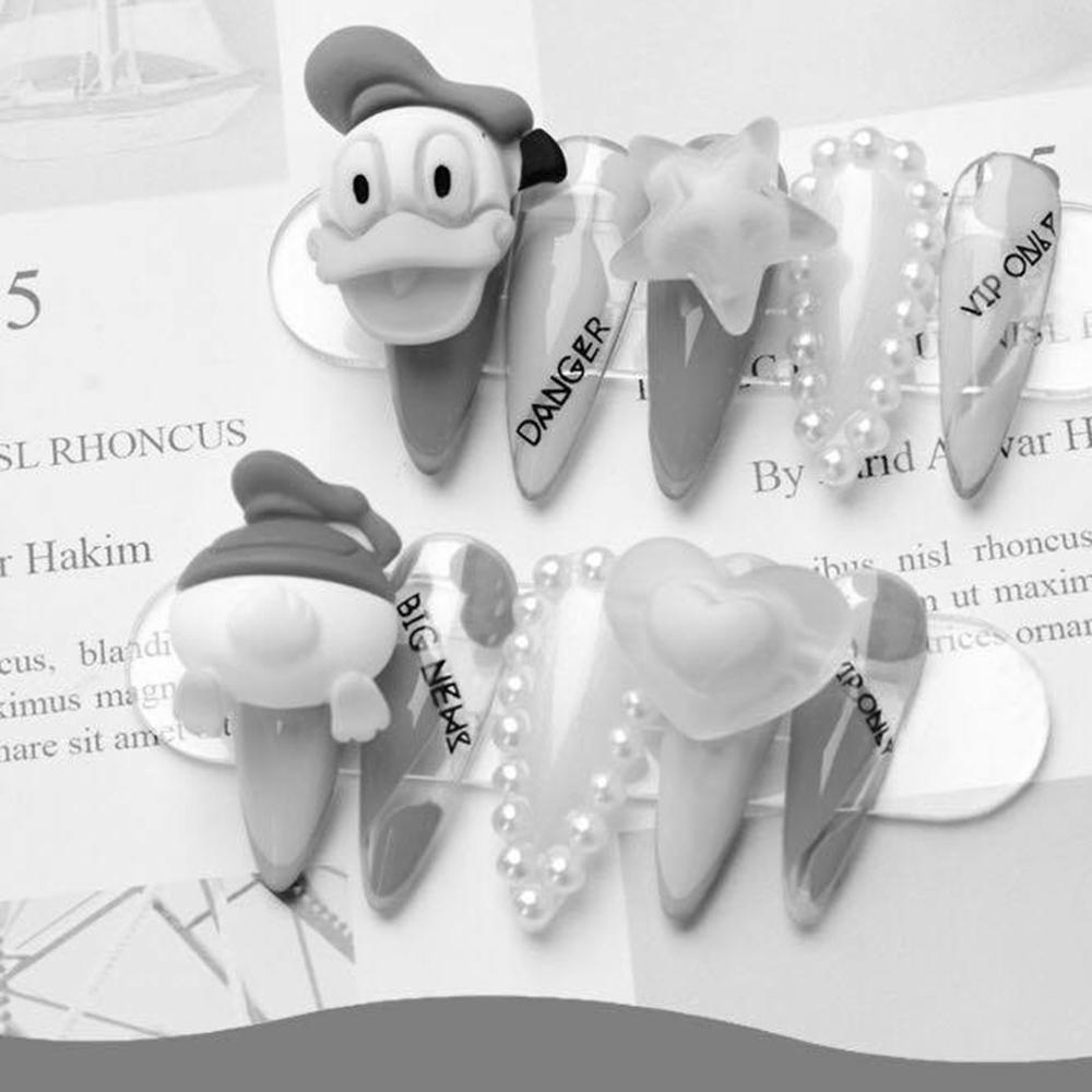 Dekorasi Nail Art Agustina 3D Lucu Spin Bebek Mickey Minnie Dumbo Aksesoris Nail Art