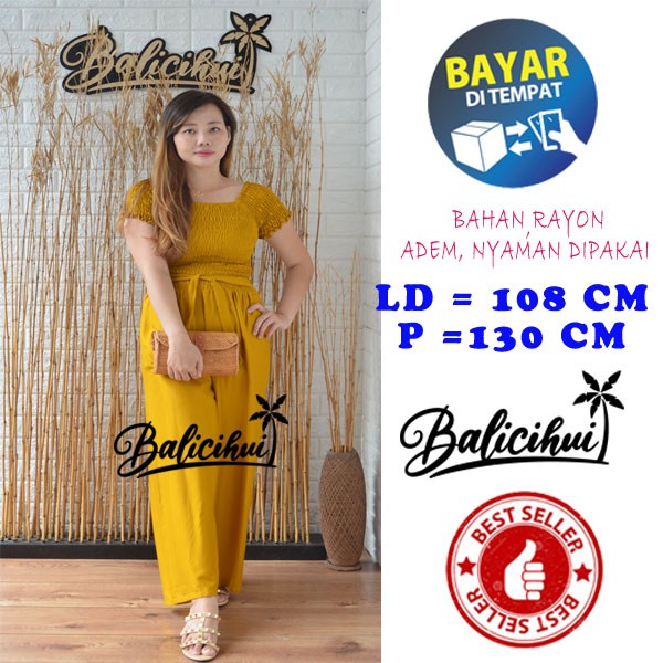 Balicihui Jumpsuit Sabrina Wanita Jumpsuit Panjang Sabrina jamsuit Sabrina Bali Jumpsuit Fit to XL