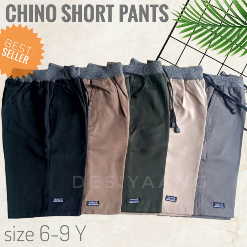 Celana Pendek Anak Chino Rib Murah Size 6 7 8 9 Tahun Best Seller