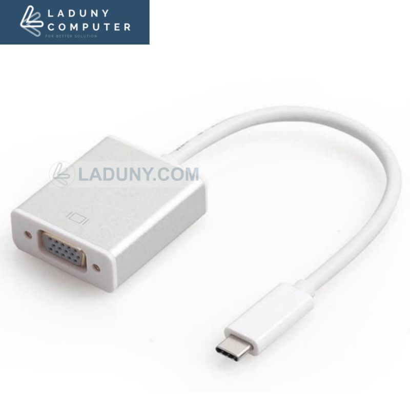 Kabel Converter VGA Female ke USB 3.1 Type C | Converter Type C to VGA