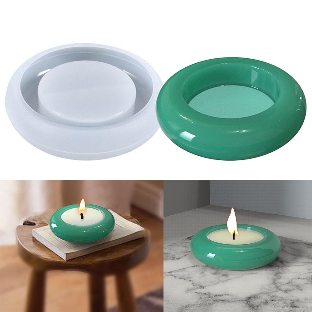 Preva Cetakan Candlestick DIY Craft Cetakan Kue Coaster Tray Handmade Cetakan Silikon
