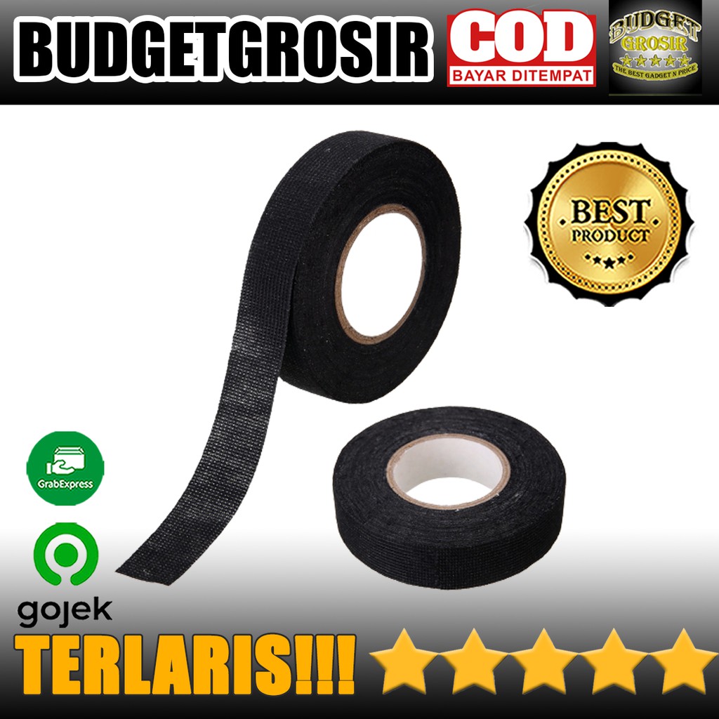 Lakban Kabel Listrik Adhesive Cloth Wiring Tape 19mm - Mayitr AG