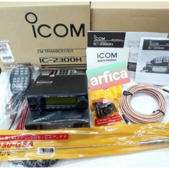 PAKET RADIO RIG ICOM IC 2300H VHF PLUS ANTENA MOBIL KABEL &amp; BREKET ICOM MURAH