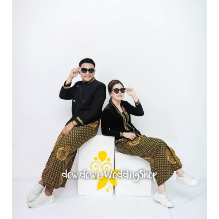 Baju Couple / Baju Prewedding Adat Jawa, Motif truntum - Bordir