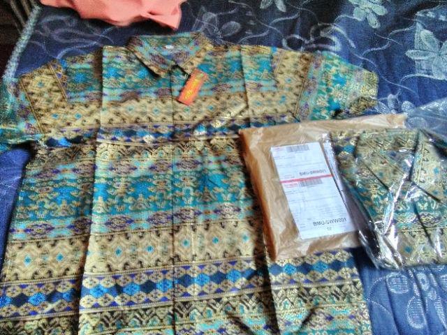 Hb 230 Kemeja Batik Pria Lengan Pendek Prada / Hem Batik Cowok / Seragam Batik Kantor Pesta